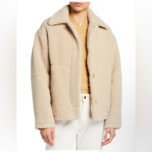 Vince Women's Button Front Sherpa Jacket Size S - Picture 1 of 12
